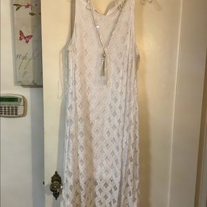 White patterned dress